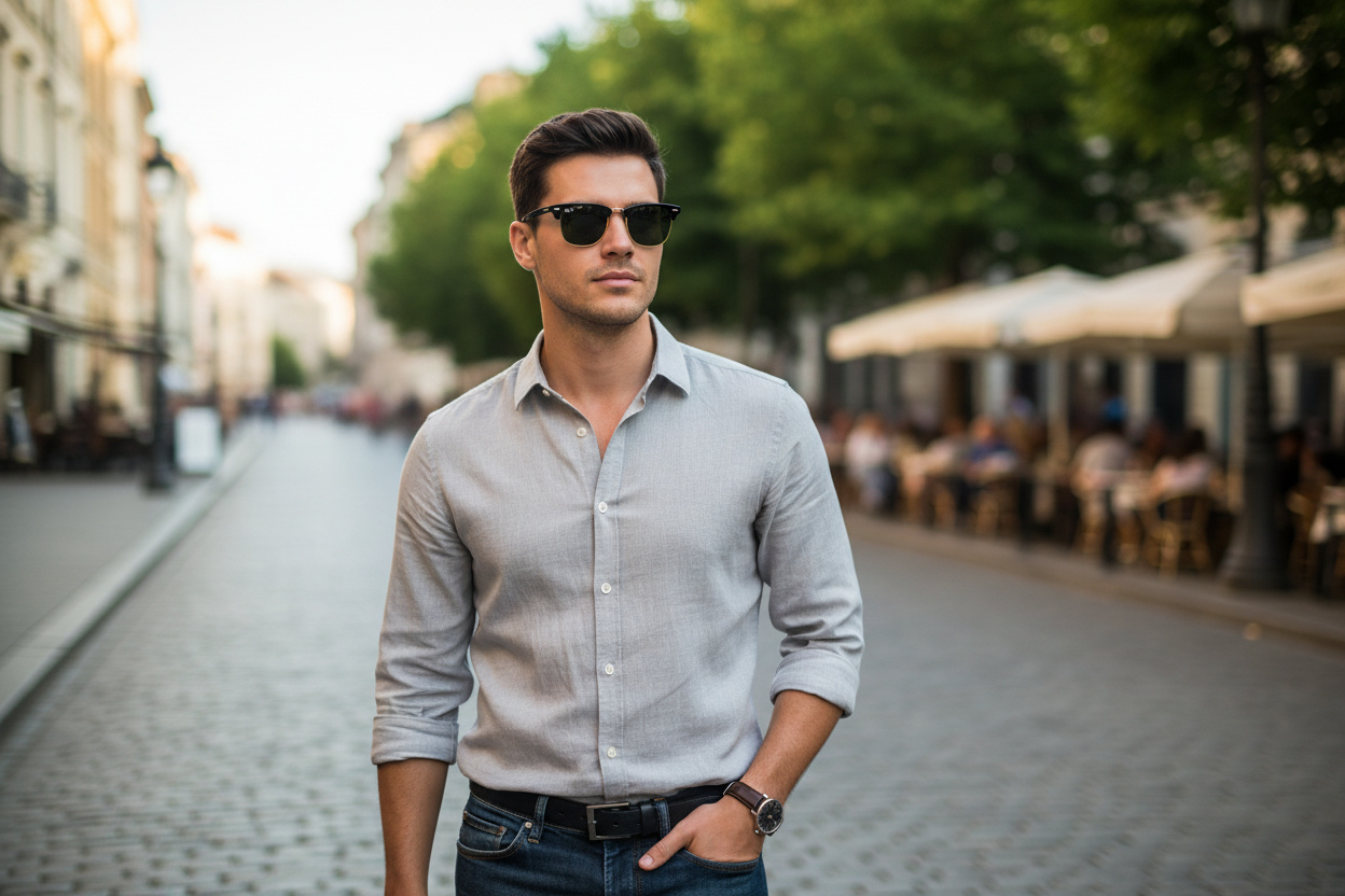 Vorderansicht Ray-Ban CLUBMASTER METAL (RB3716 - 187/58)