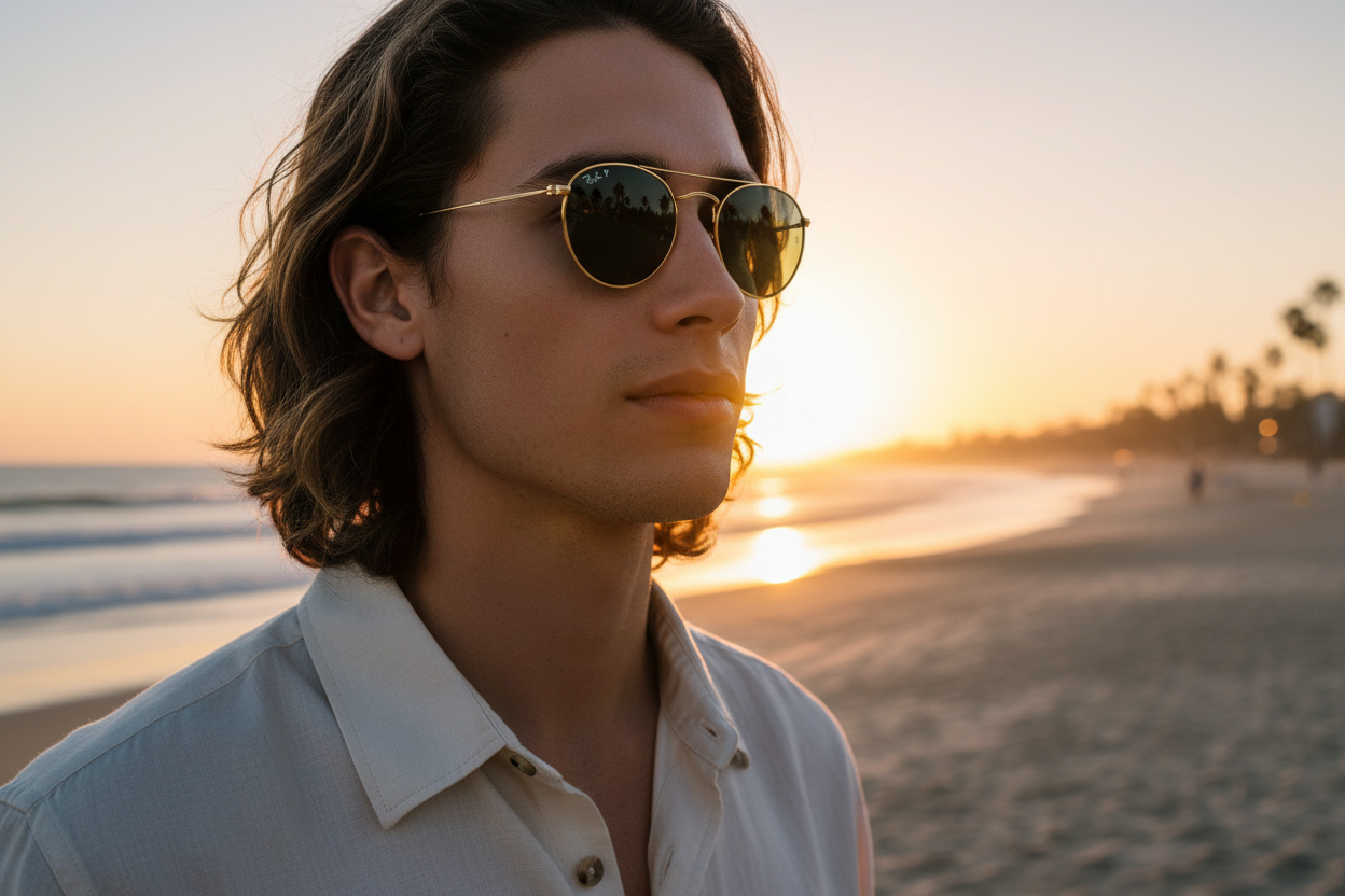 Vorderansicht Ray-Ban ROUND METAL (RB3447 - 001/58)