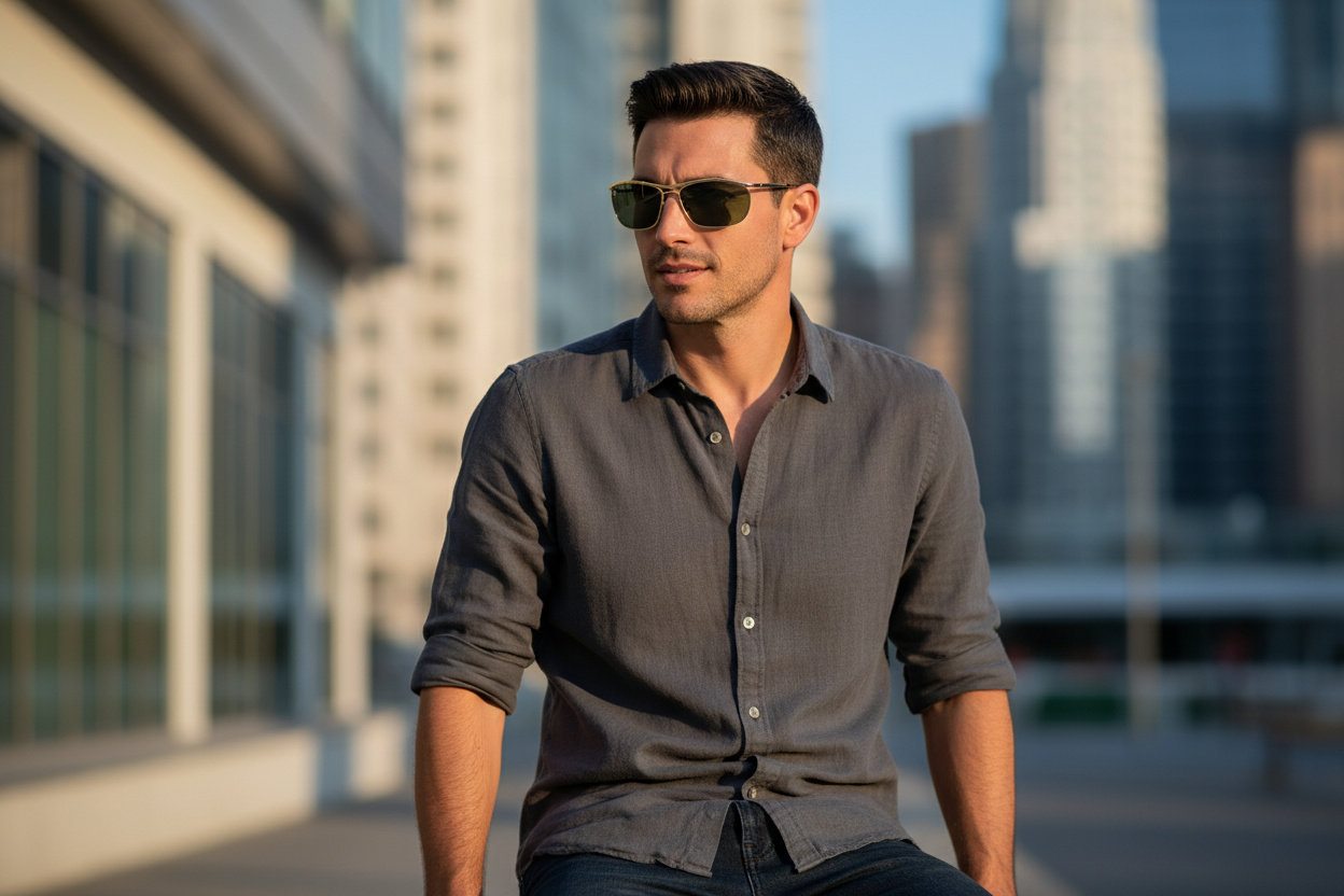 Vorderansicht Ray-Ban OLYMPIAN I DELUXE (RB3119M - 001/31)