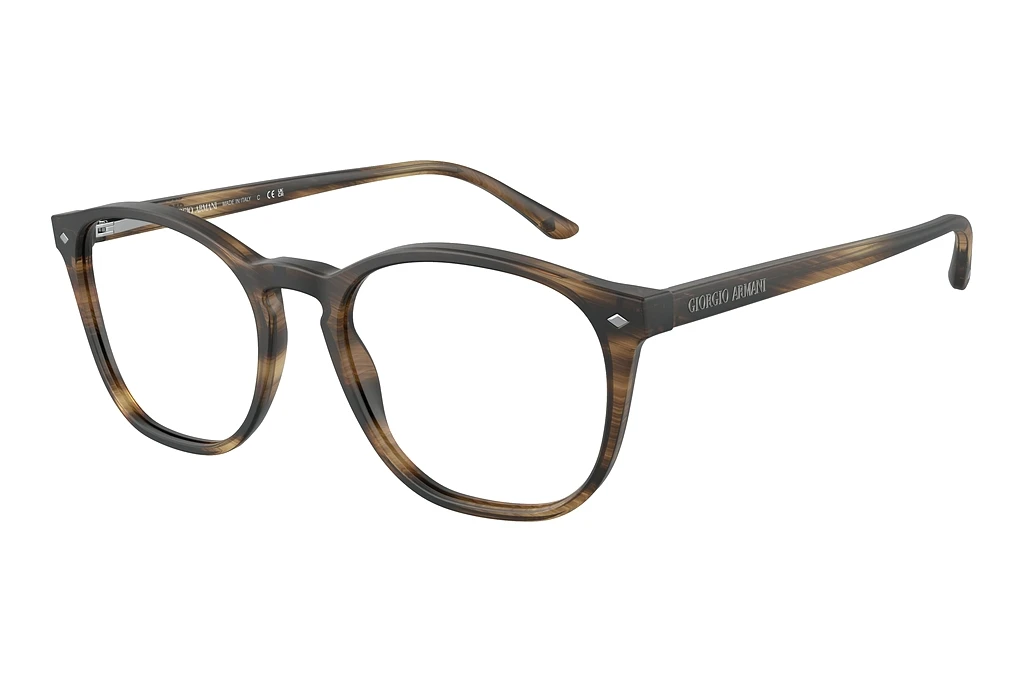 Giorgio Armani   AR7074 5405 Striped Matte Dark Brown