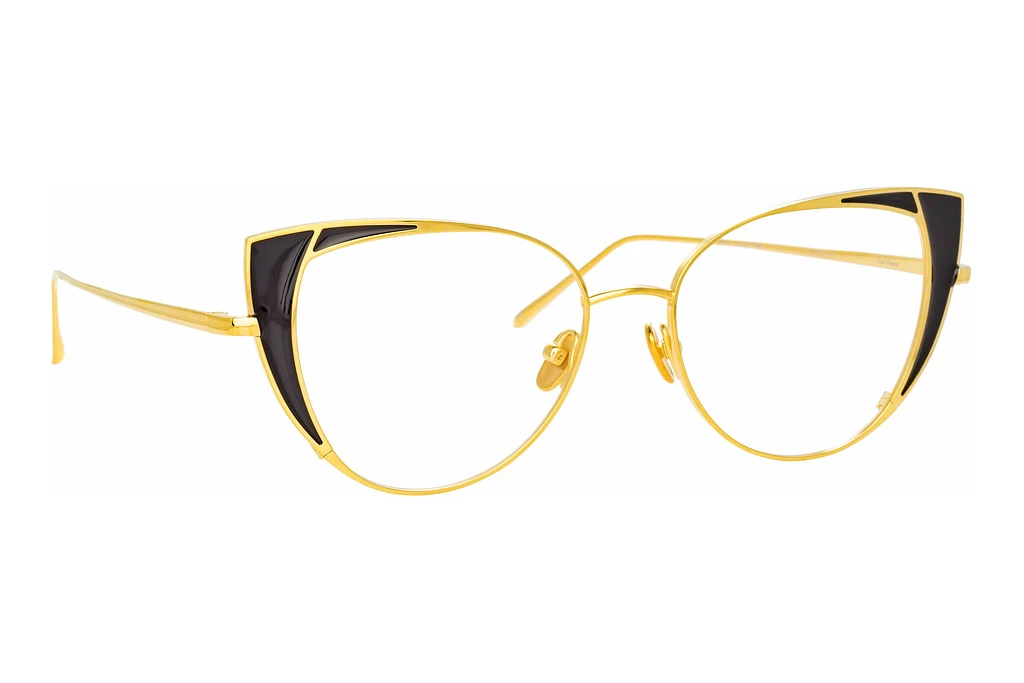 Linda Farrow   LFL855/V C11 YELLOW GOLD AND TRANSLUCNET BLACK EPOXY