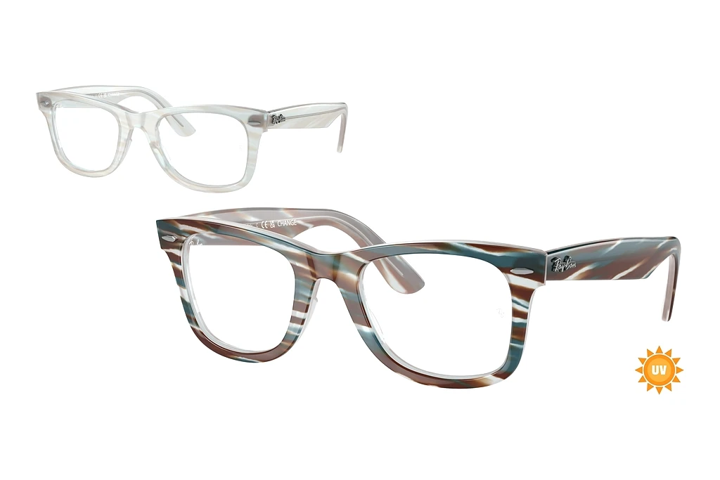 Ray-Ban   RX4340V 8382 Photo Striped Light Blue