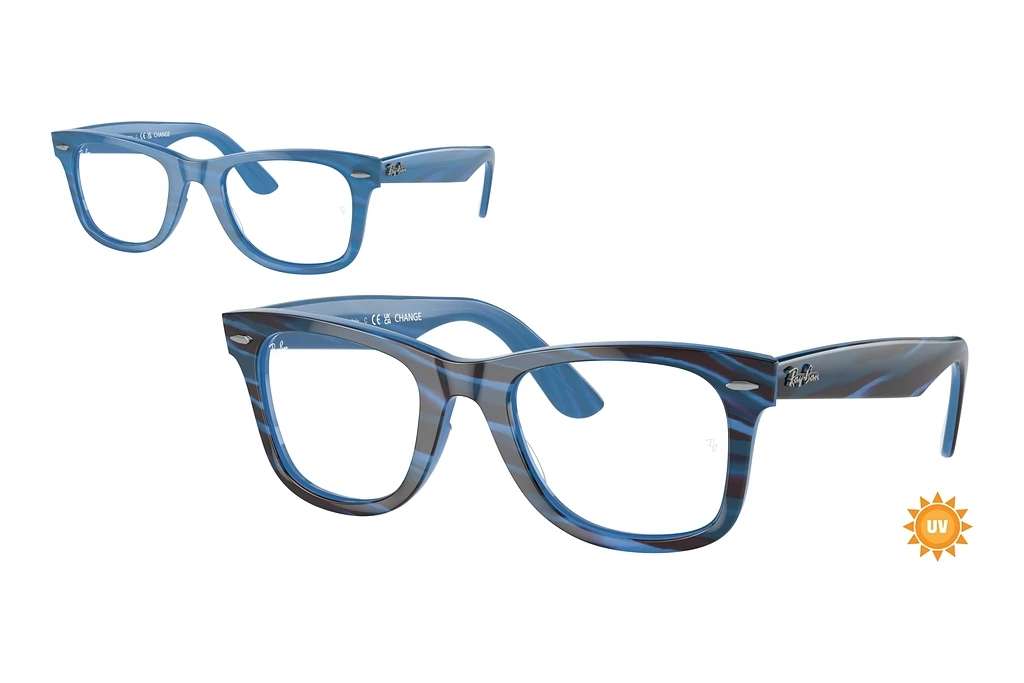 Ray-Ban   RX4340V 8384 Photo Striped Blue