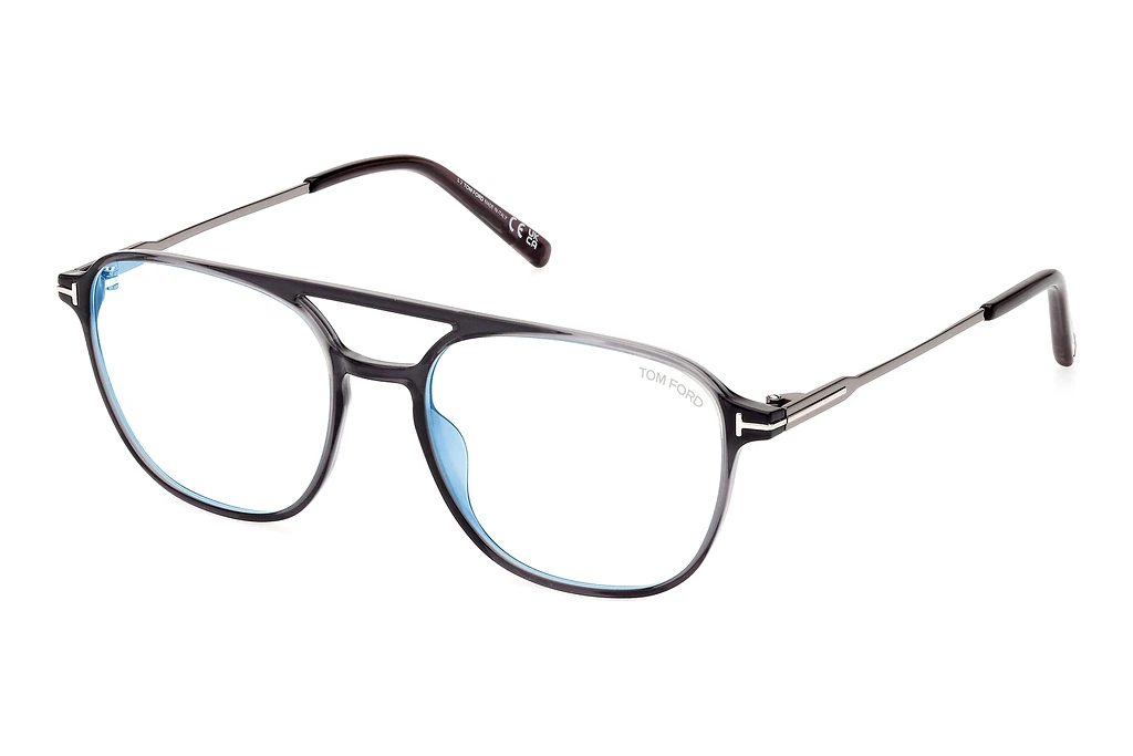 Tom Ford   FT5874-B 020 Grau/Gestreift