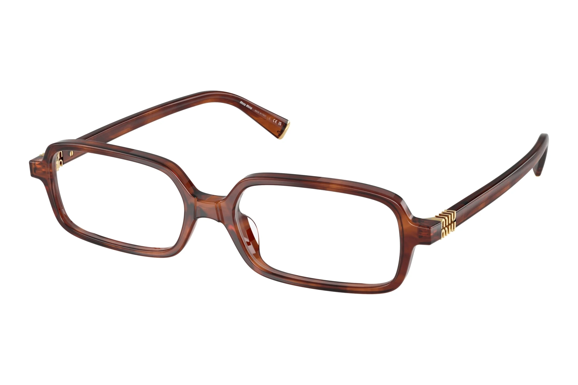 Miu Miu   MU 01YV 26E1O1 Striped Tobacco
