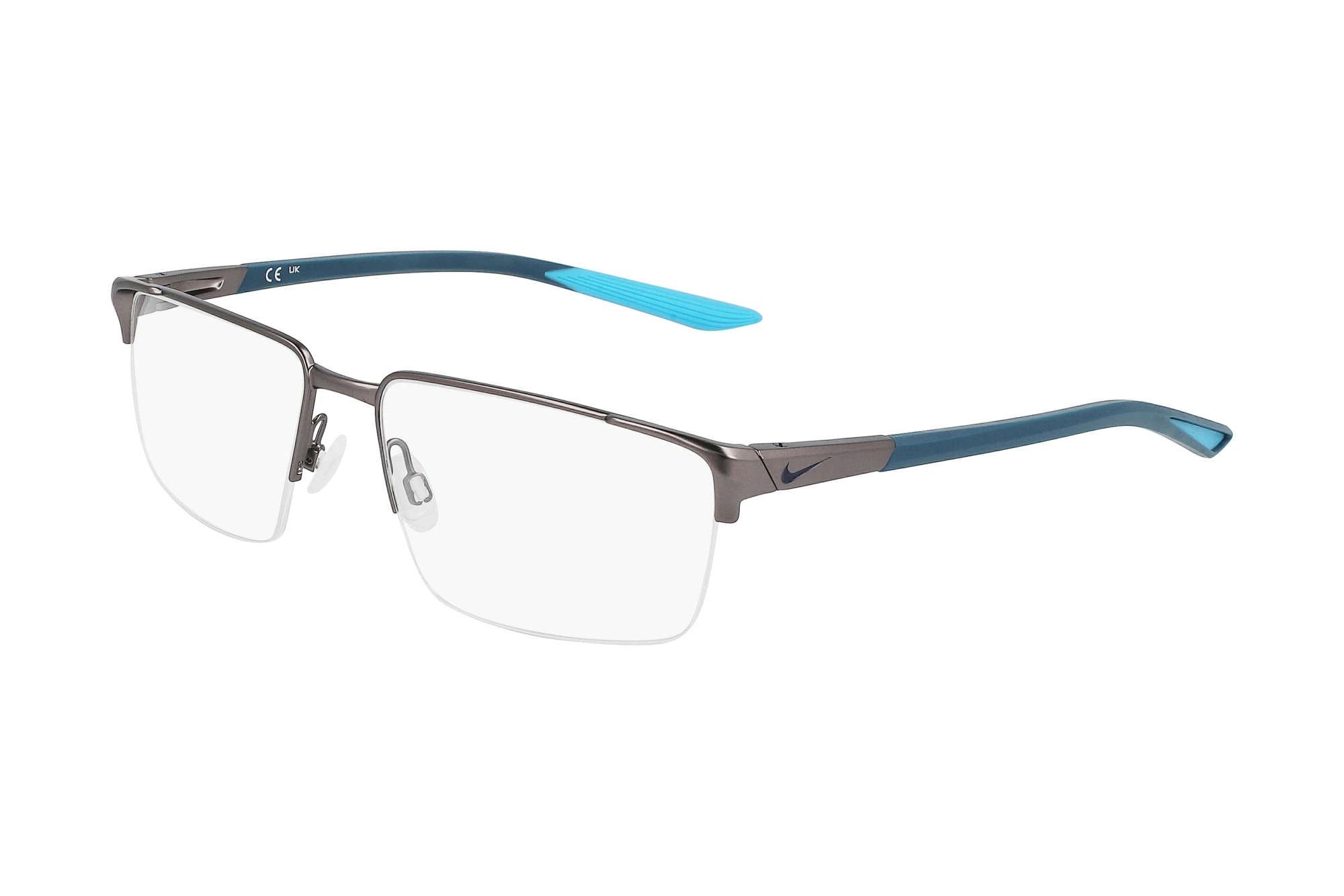 Nike   NIKE 8054 N 074 Satin Gunmetal/Matte Blue