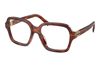 Miu Miu MU 03YV 26E1O1 Striped Tobacco