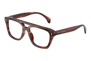 Moncler ME2018U 3034 Shiny Striped Brown Havana