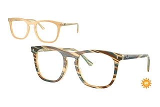 Ray-Ban RX2210V 8383 Photo Striped Brown