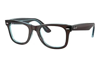 Ray-Ban RX4340V 8366 Brown On Transparent Blue