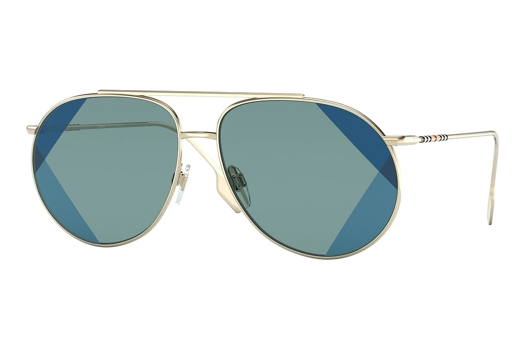 Burberry   BE3138 110980 Blue Uv PrintLight Gold