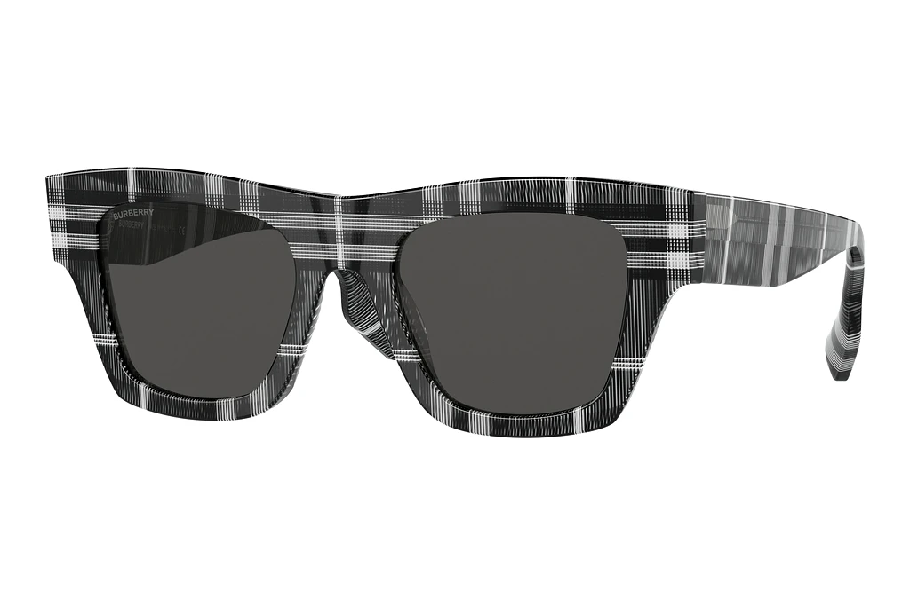 Burberry   BE4360 399487 Dark GreyCheck White/Black