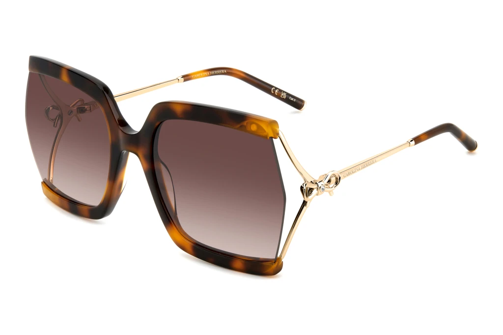 Carolina Herrera   HER 0216/G/S LVL/HA BROWN SHADEDBROWN HAVANA GOLD