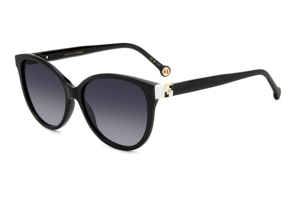 Carolina Herrera   HER 0237/S 80S/9O DARK GREY SHADEDBLACK WHITE