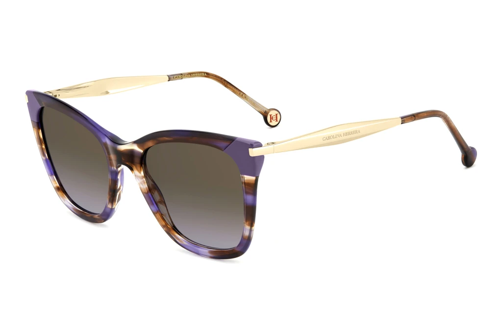 Carolina Herrera   HER 0307/S L7W/QR BROWN VIOLET DOUBLESHADEVIOLET BROWN HORN