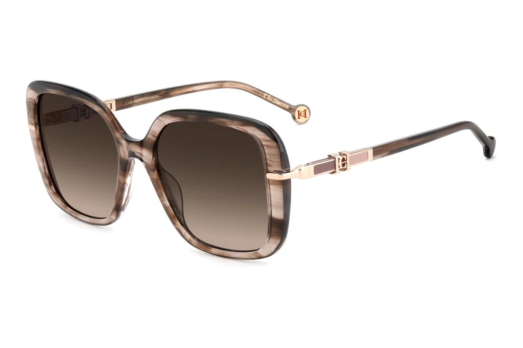 Carolina Herrera   HER 0380/G/S EX4/HA BROWN SHADEDBROWN HORN