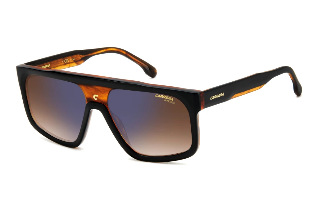 Carrera   CARRERA 1061/S 37N/A8 BROWN SHADED BLUE MIRRORBLACK HORN