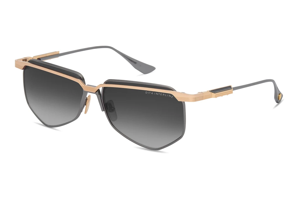 DITA   DTS-194 02A GREY TO CLEAR GRADIENTWHITE GOLD - BLACK IRON - BLACK PALLADIUM