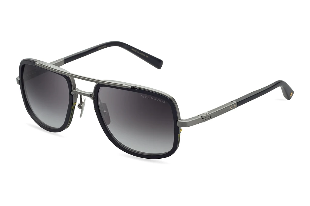 DITA   DTS-412 02A DARK GREY TO CLEAR GRADIENTANTIQUE SILVER - MATTE BLACK