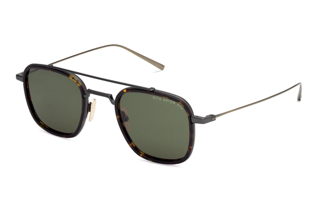DITA   DTS-474 02A GREENBLACK IRON - DARK TORTOISE - ANTIQUE YELLOW GOLD