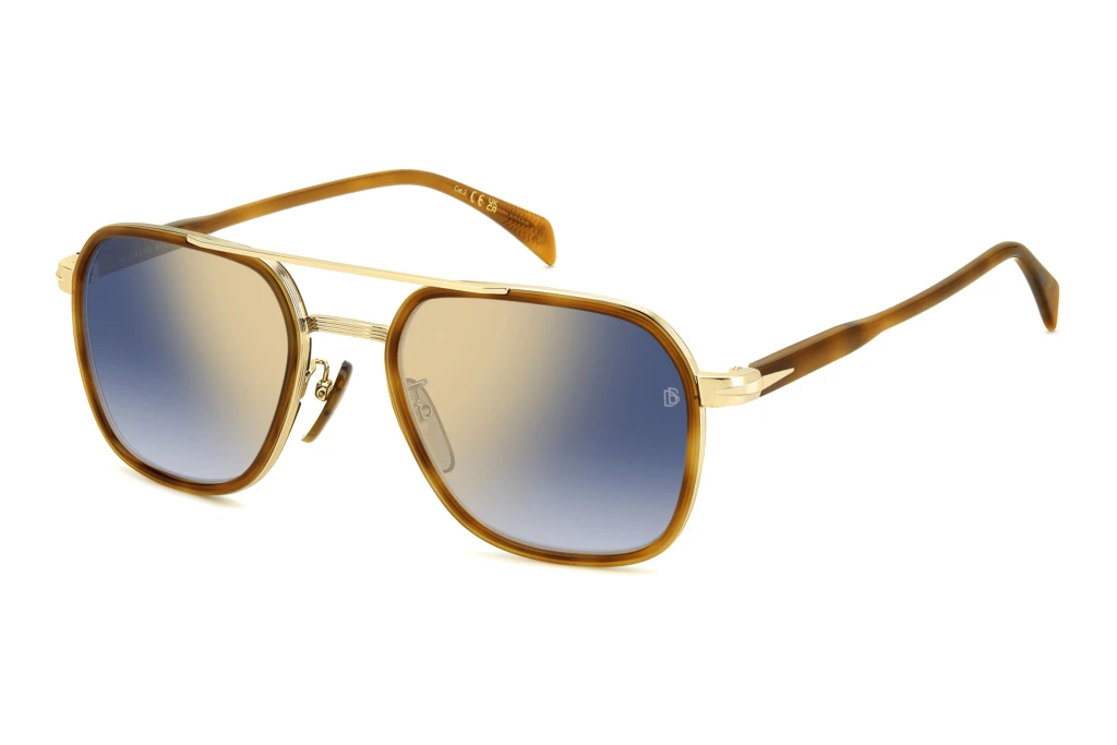 David Beckham   DB 1161/S LVL/1V BLUE SHADED GOLD MIRRORBROWN HAVANA GOLD