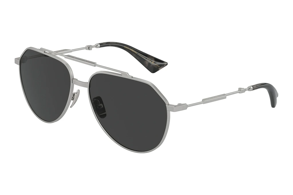 Dolce & Gabbana   DG2302 136648 Polarized BlackMatte Silver