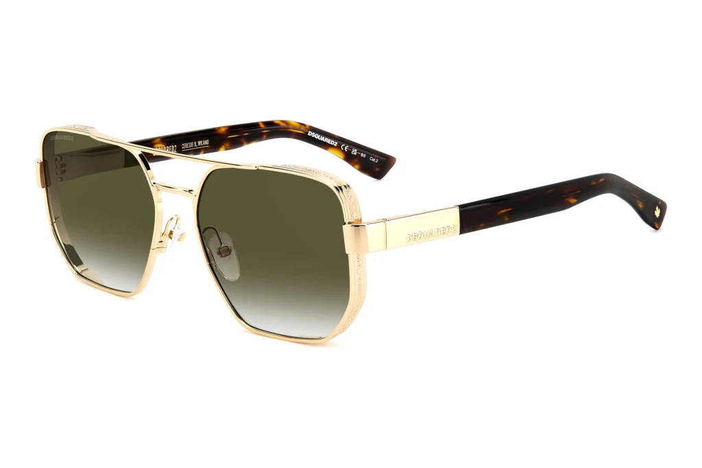 Dsquared2   D2 0083/S 06J/9K GREEN SHADEDGOLD HAVANA