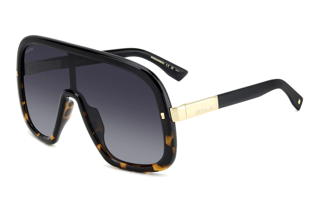 Dsquared2   D2 0119/S WR7/9O DARK GREY SHADEDBLACK HAVANA
