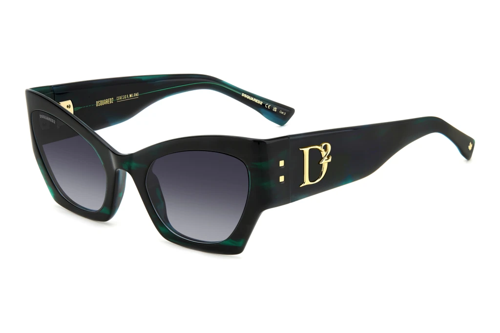 Dsquared2   D2 0132/S 6AK/9O DARK GREY SHADEDGREEN HORN