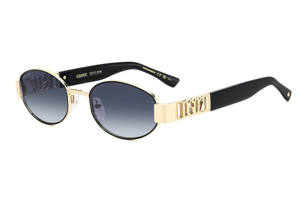 Dsquared2   D2 0155/S 0NZ/08 DK BLUE SHADEDMATTE GOLD BLACK