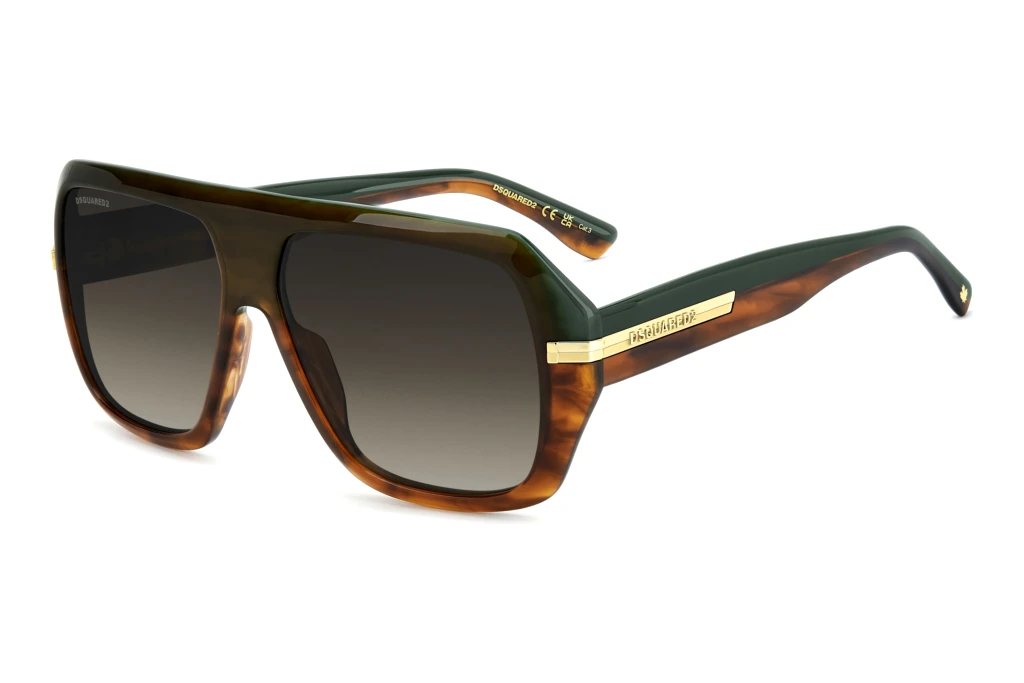 Dsquared2   D2 0160/S EX4/HA BROWN SHADEDBROWN HORN