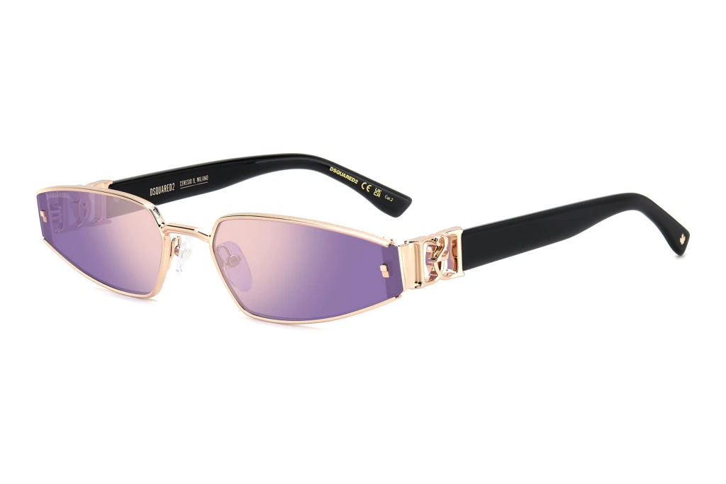 Dsquared2   D2 0168/S DDB/SZ ROSE GOLD GREY VIOLET MIRROR DECORGOLD COPPER
