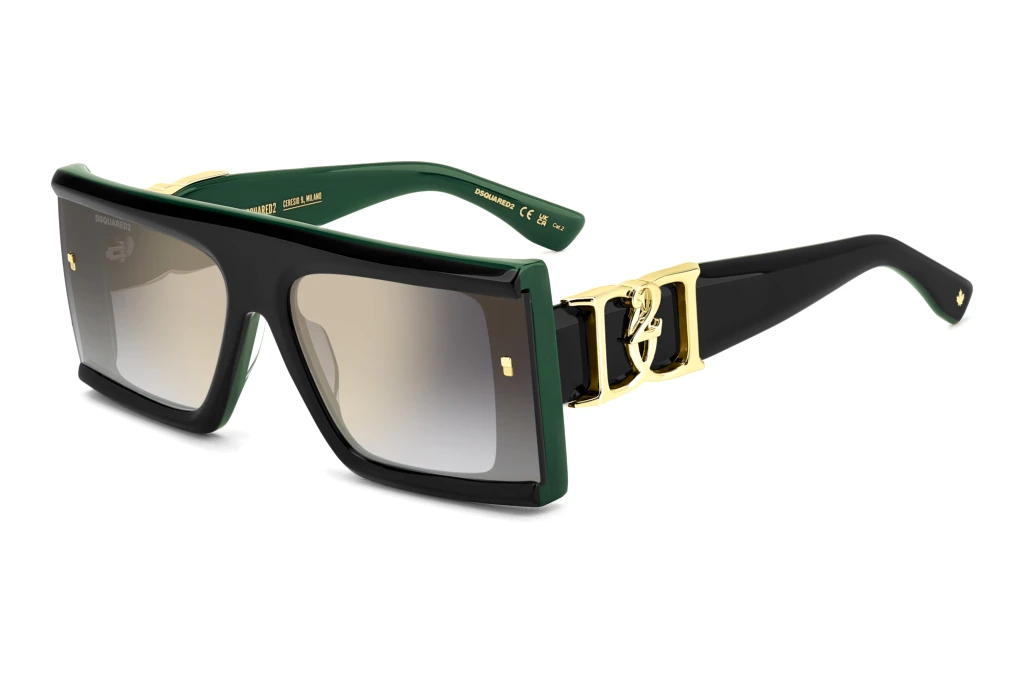 Dsquared2   D2 0169/S 1ED/FQ GREY SHADED GOLD MIRRORGREEN