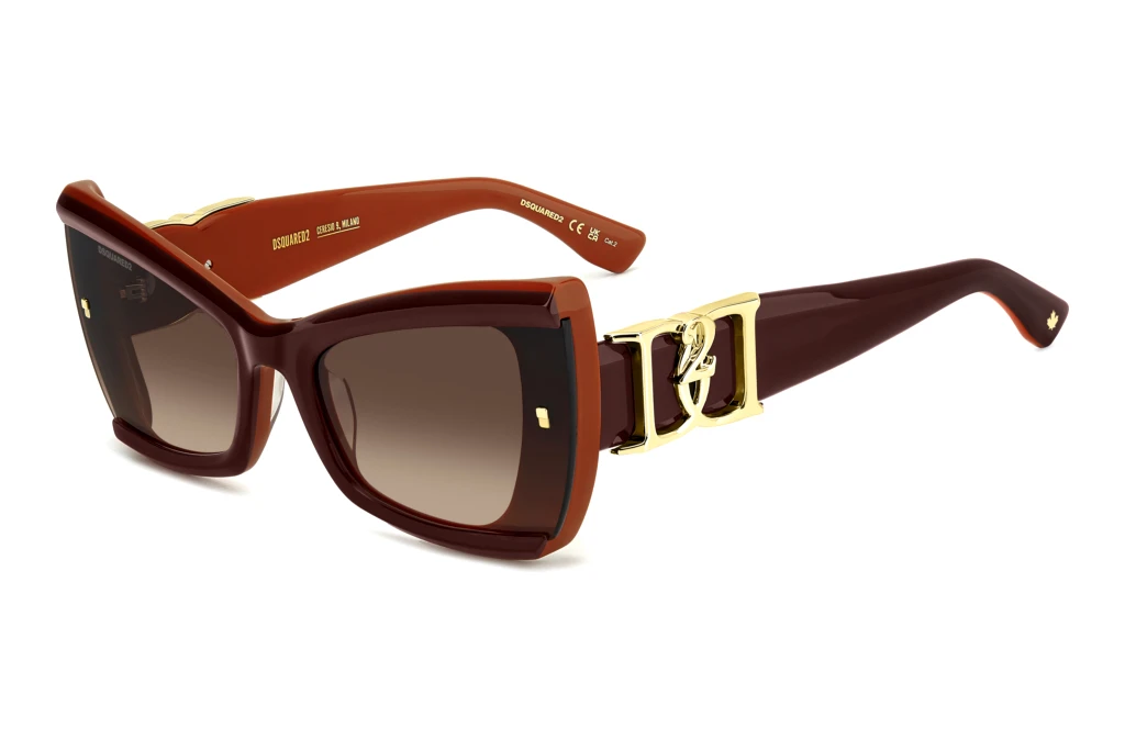 Dsquared2   D2 0170/S 12J/HA BROWN SHADEDBROWN ORANGE