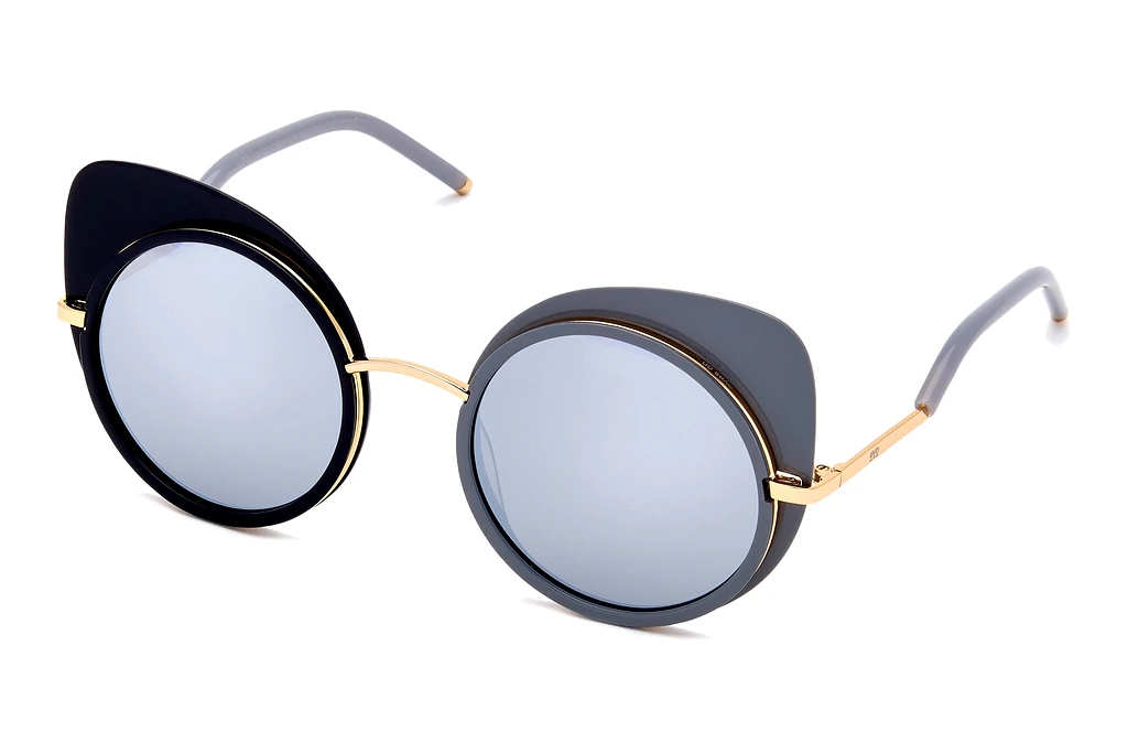 EYO   Caro Pepe 02 dark grey, silver mirrorblack-grey-gold