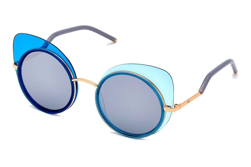 EYO   Caro Pepe 03 dark grey, silver mirrorblue-aqua-gold