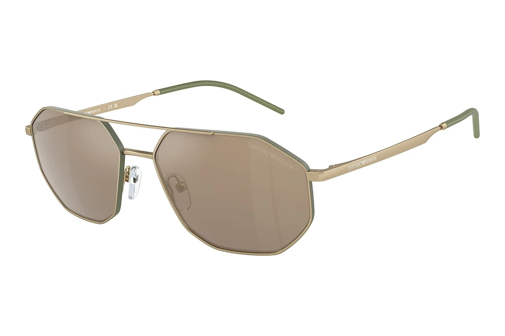 Emporio Armani   EA2147 30025A Light Brown Mirror Dark GoldMatte Gold