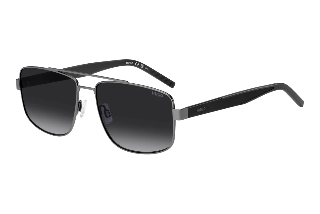 Hugo   HG 1338/S R80/9O DARK GREY SHADEDMATTE DARK RUTHENIUM