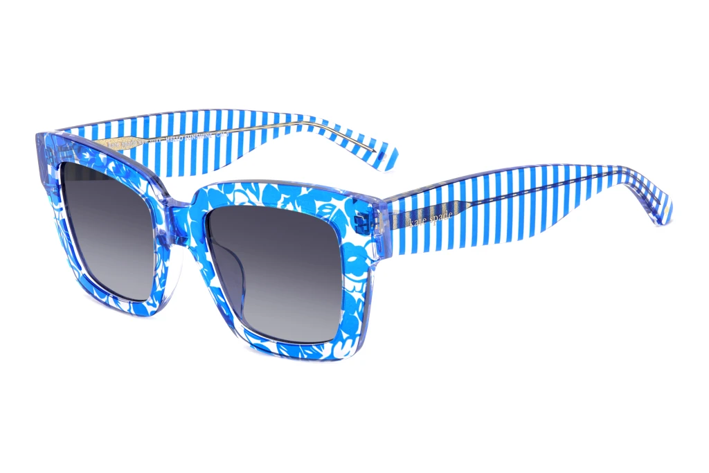 Kate Spade   BRYNNE/G/S GF5/9O DARK GREY SHADEDBLUE PATTERN BLUE