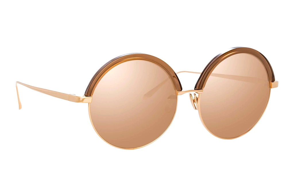 Linda Farrow   LFL966 C6 ROSE GOLDROSE GOLD AND CHOCOLATE