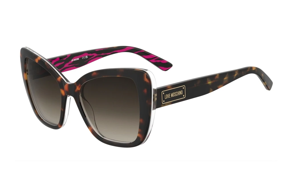 Moschino   MOL083/S 2VL/HA BROWN SHADEDPINK HAVANA PATTERN