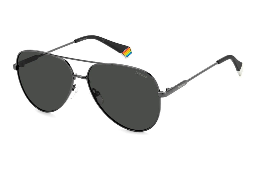 Polaroid   PLD 6187/S KJ1/M9 GREY POLARIZEDDARK RUTHENIUM