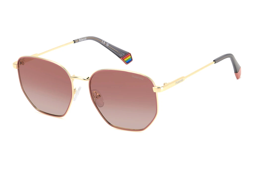 Polaroid   PLD 6214/S/X EYR/GC RED SHADED POLARIZEDGOLD PINK
