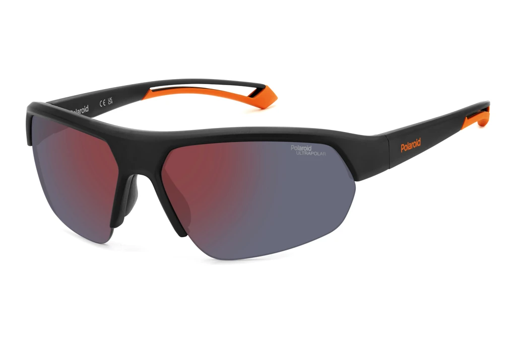 Polaroid   PLD 7048/S 8LZ/BG RED MULTILAYER POLARIZED HIGHTCONTRASTBLACK ORANGE