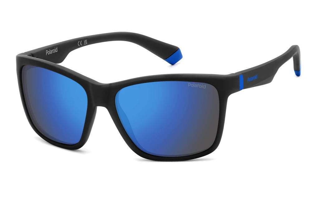 Polaroid   PLD 8057/S 003/5X BLUE MIRROR POLARIZEDMATTE BLACK