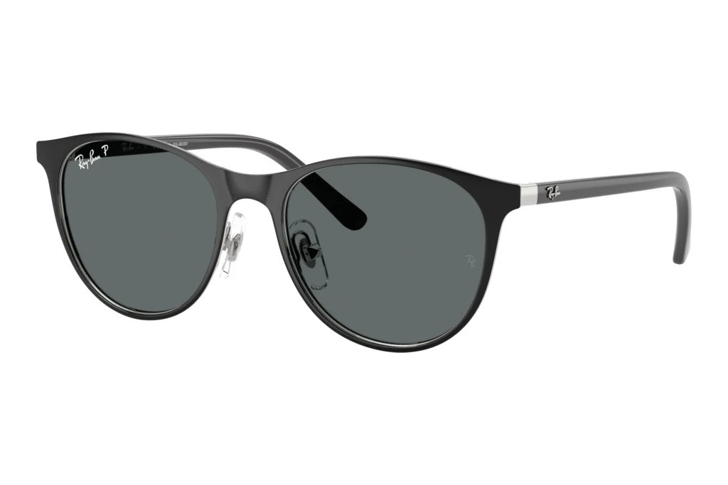 Ray-Ban Kids   RJ9552S 295/81 Dark Grey PolarizedBlack On Silver