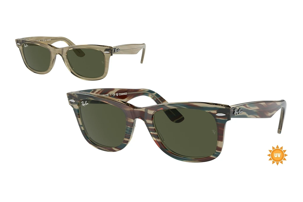 Ray-Ban   RB2140 138731 GreenPhoto Striped Grey