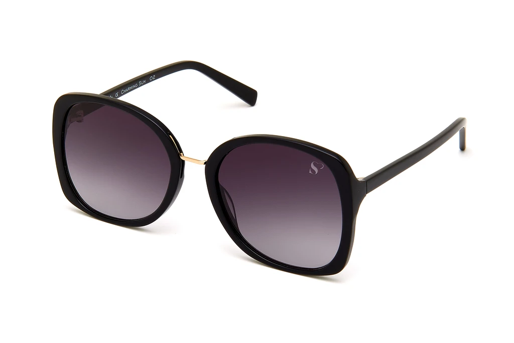 Sylvie Optics   Charming Sun 02 grey grad.black-gold