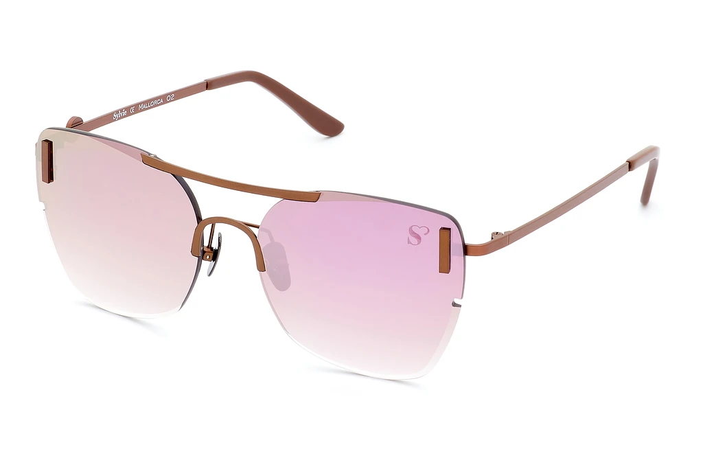 Sylvie Optics   Mallorca 02 brown grad/pink mirrorcopper mat