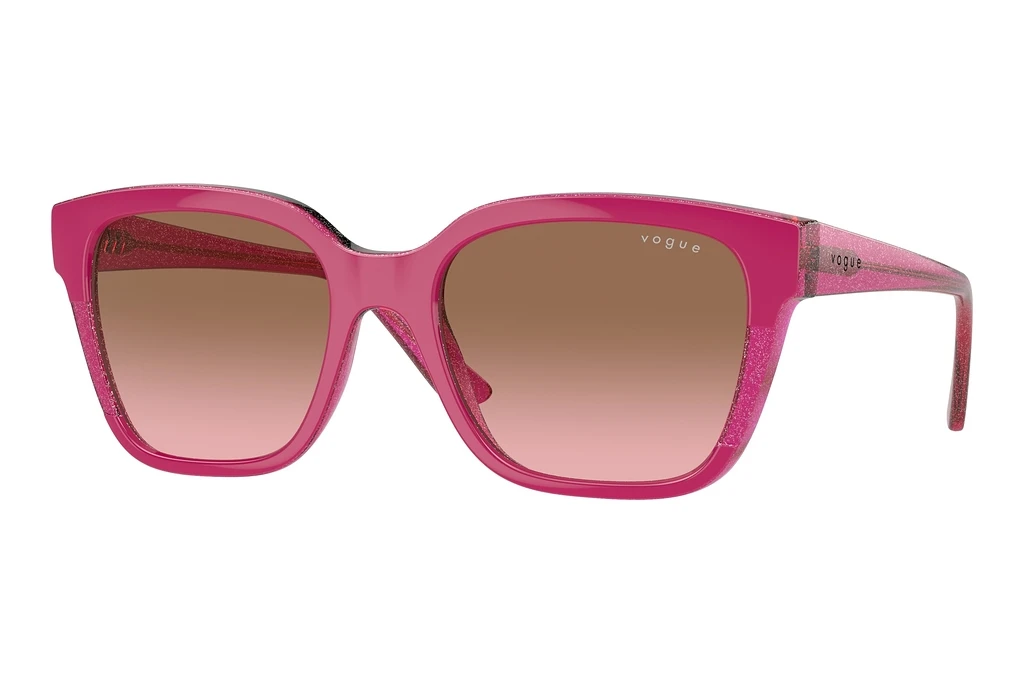 Vogue Eyewear   VO5558S 313514 Pink Gradient BrownCherry/Transparent Fuchsia Glitter